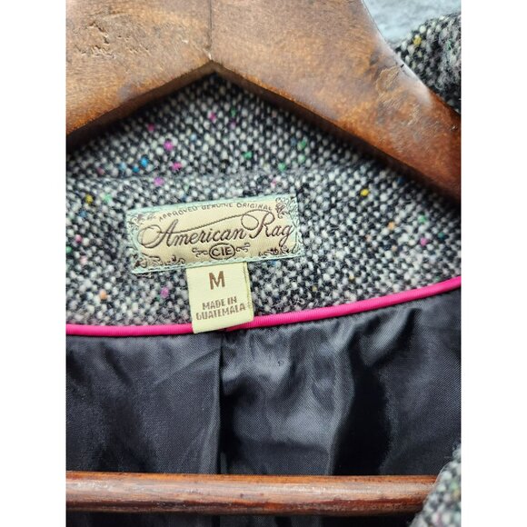 American Rag Cie Girls Tweed Coat M Wool Blend Button Front - Picture 2 of 5